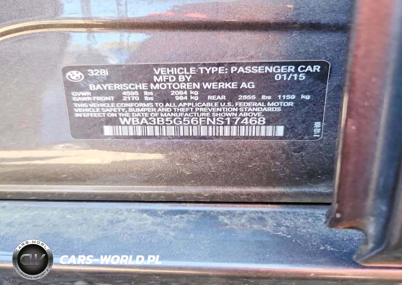 2015 BMW 328 Xi Sulev VIN:WBA3B5G56FNS17468 - 12