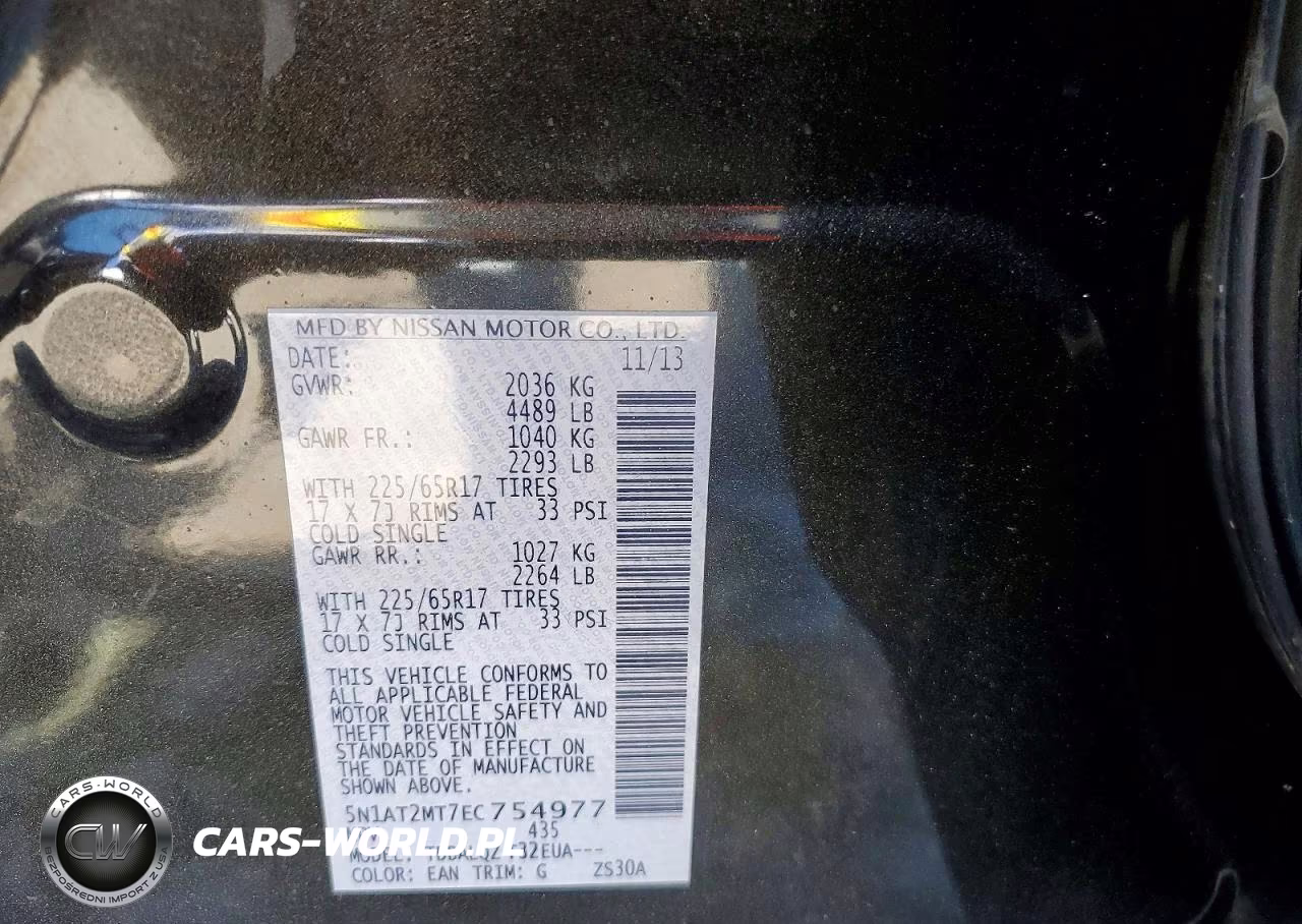 2014 Nissan Rogue Sv VIN:5N1AT2MT7EC754977 - 13