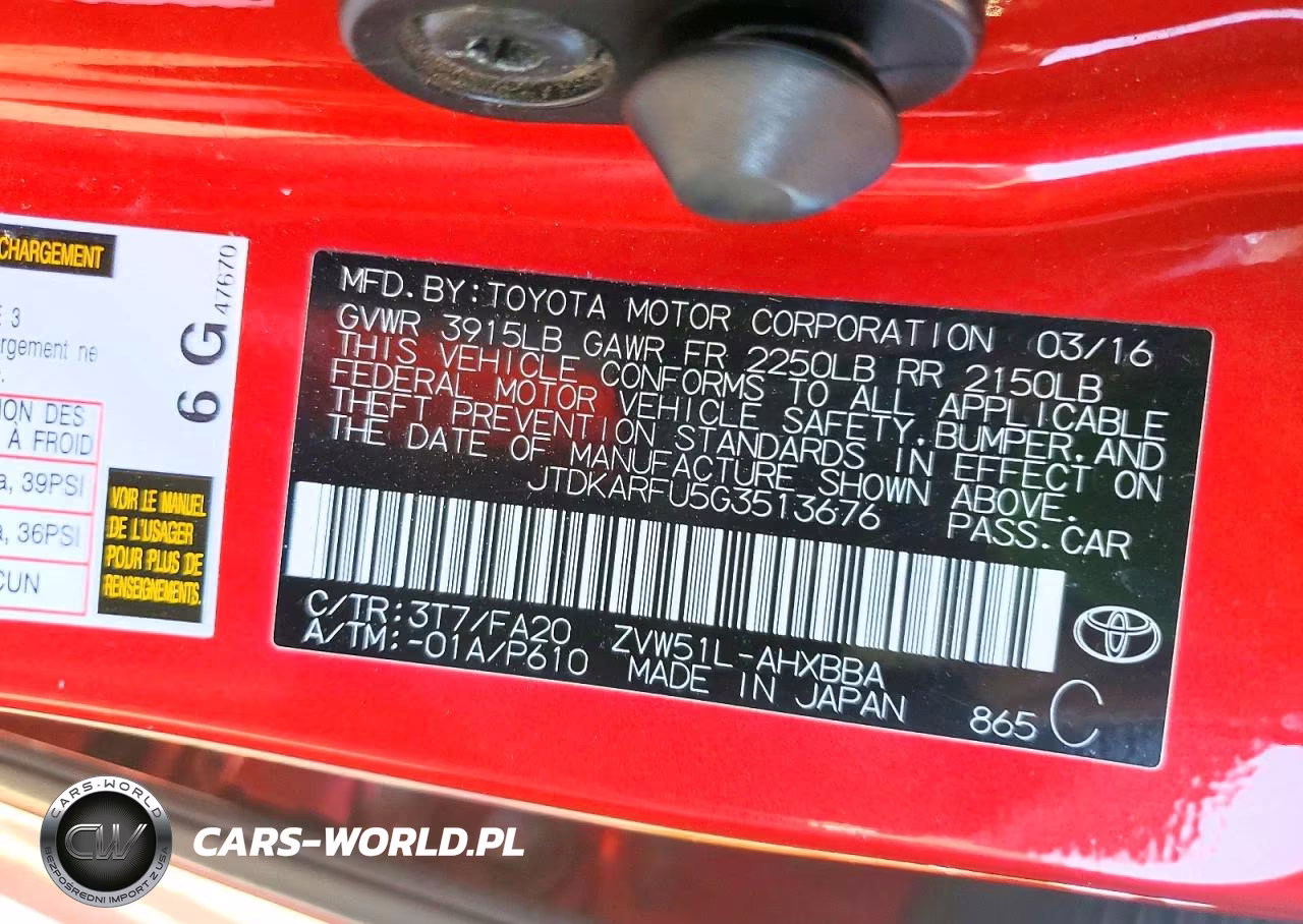 2016 Toyota Prius Two Eco VIN:JTDKARFU5G3513676 - 12