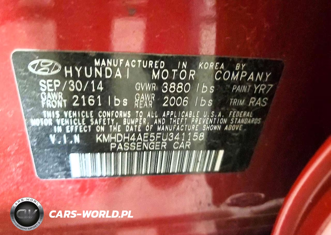 2015 Hyundai Elantra Se VIN:KMHDH4AE5FU341158 - 12