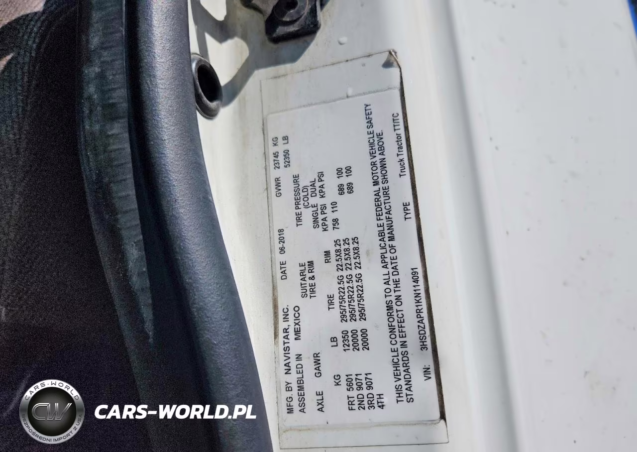 2019 International Lt625 Semi Truck VIN:3HSDZAPR1KN114091 - 10