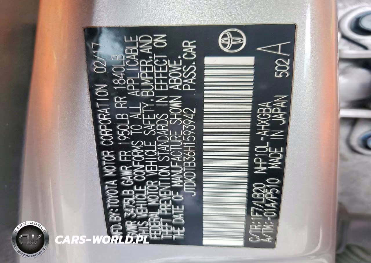 2017 Toyota Prius C Four VIN:JTDKDTB36H1593942 - 12
