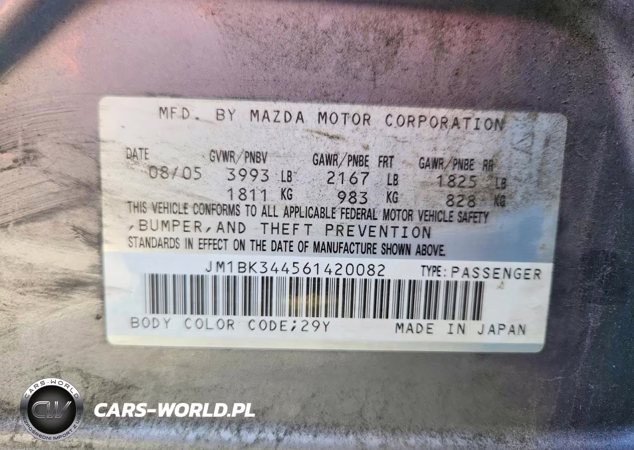 2006 Mazda 3 Hatchback VIN:JM1BK344561420082 - 12