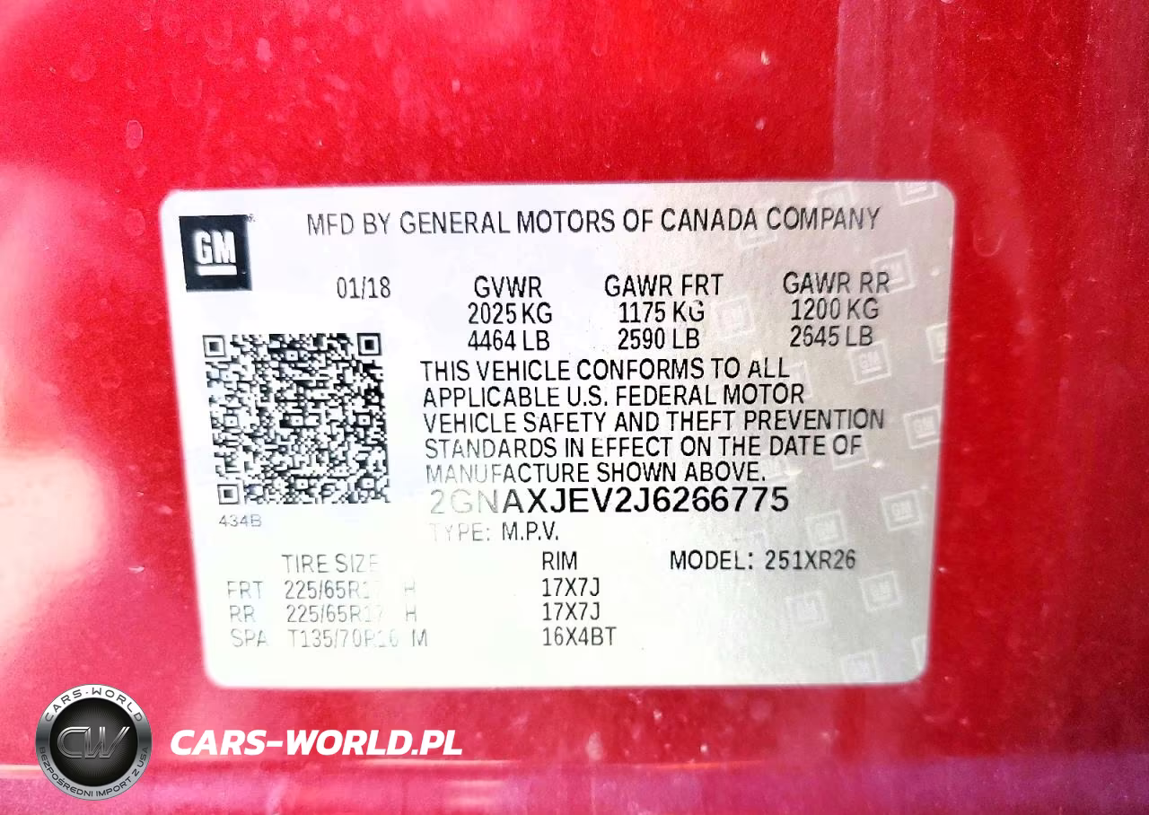 2018 Chevrolet Equinox Lt VIN:2GNAXJEV2J6266775 - 13