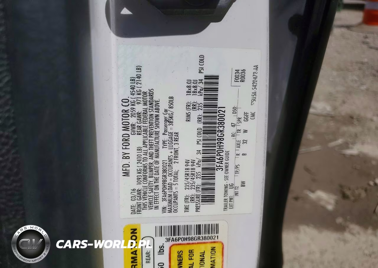 2016 Ford Fusion Se VIN:3FA6P0H98GR380021 - 12