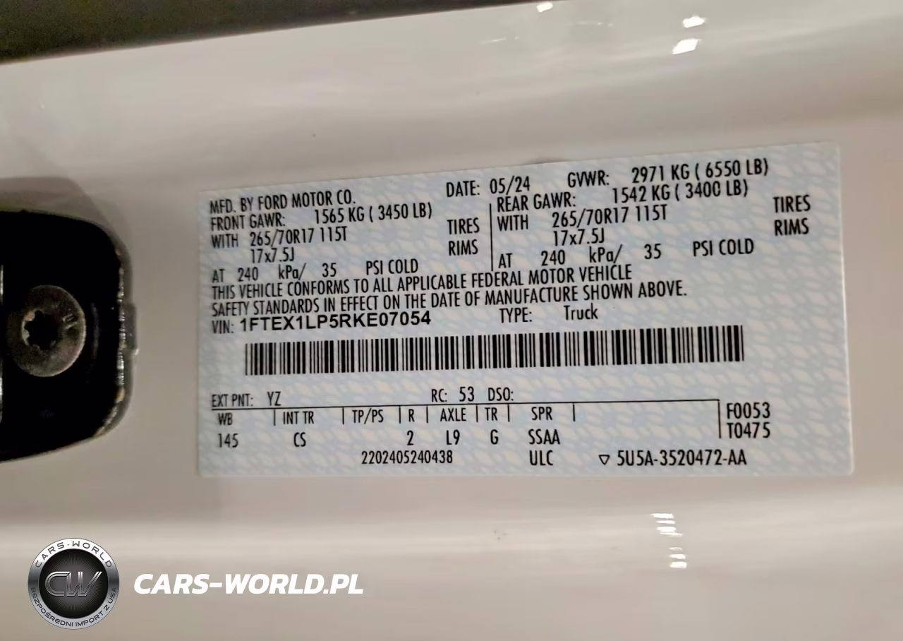 2024 Ford F150 Xl VIN:1FTEX1LP5RKE07054 - 12