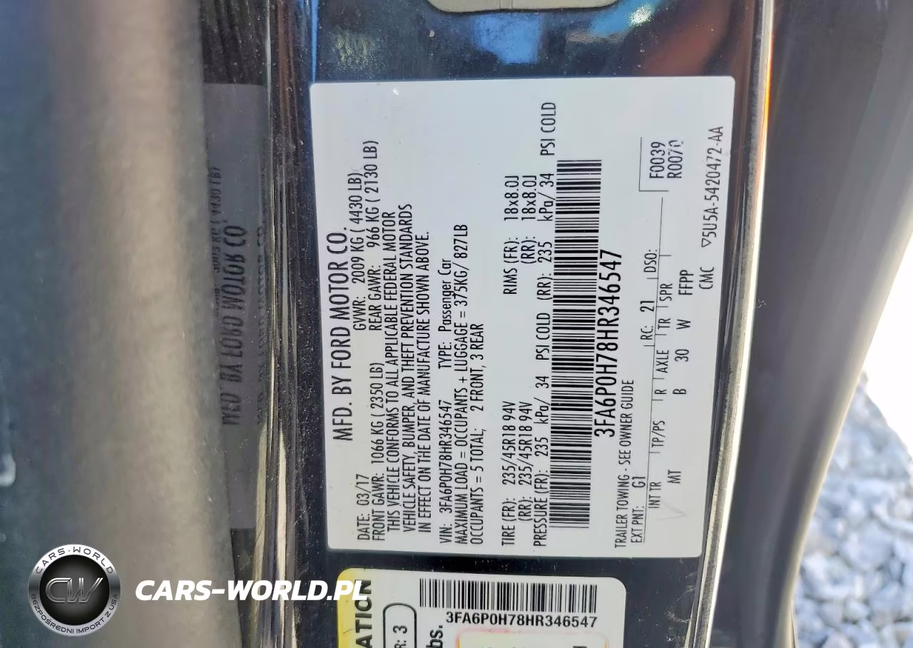 2017 Ford Fusion Se VIN:3FA6P0H78HR346547 - 12