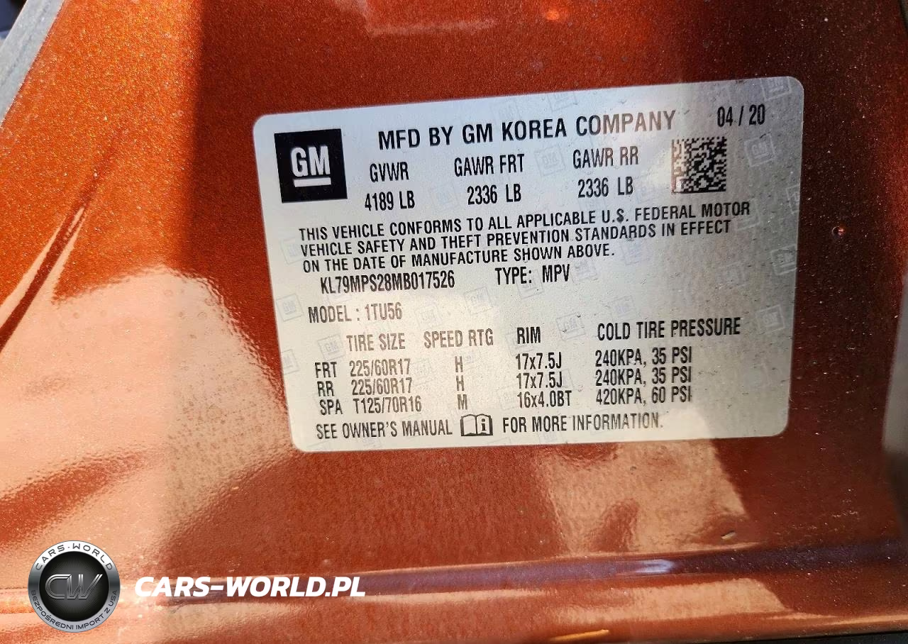 2021 Chevrolet Trailblazer Lt VIN:KL79MPS28MB017526 - 14