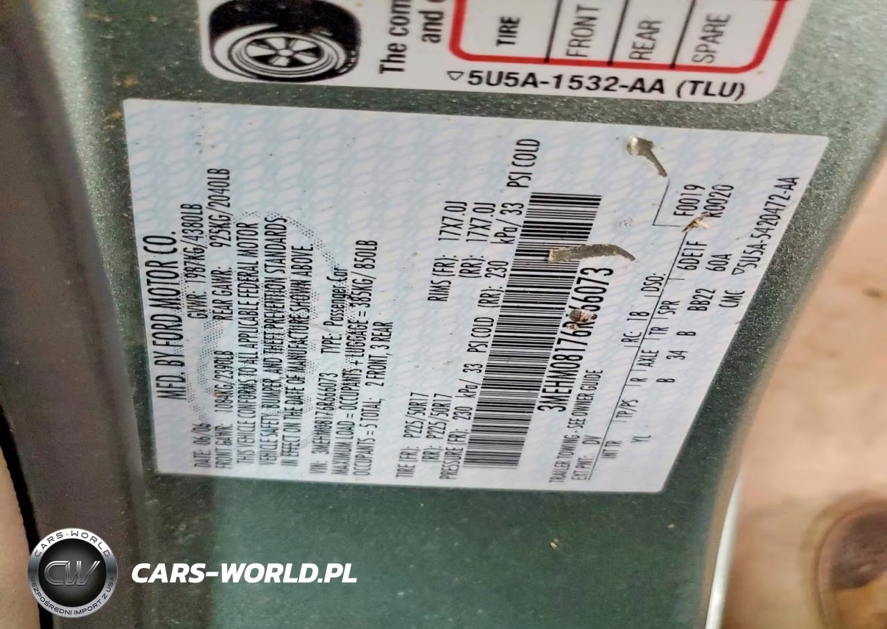 2006 Mercury Milan Premier VIN:3MEHM08176R666073 - 12