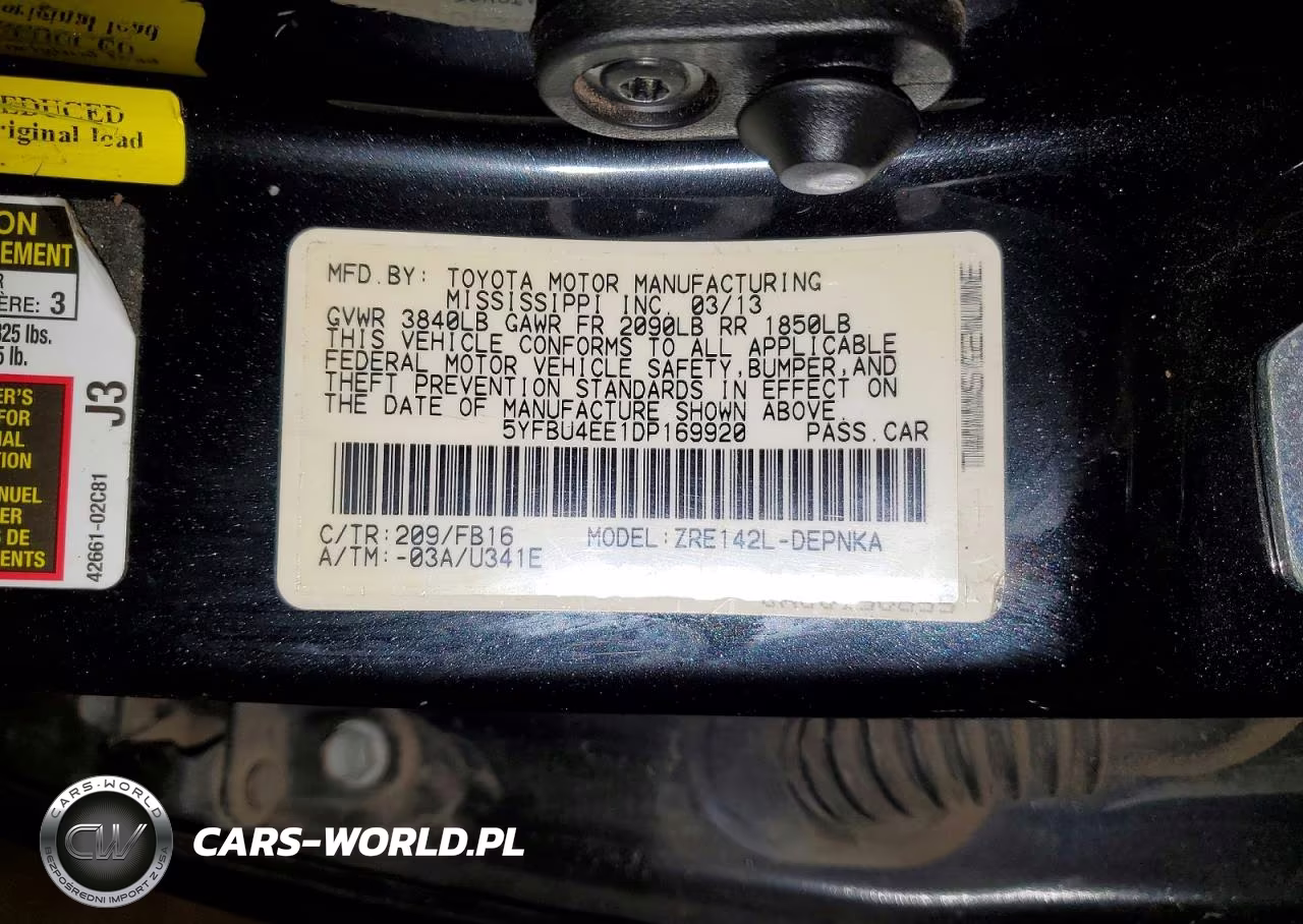 2013 Toyota Corolla Le VIN:5YFBU4EE1DP169920 - 12