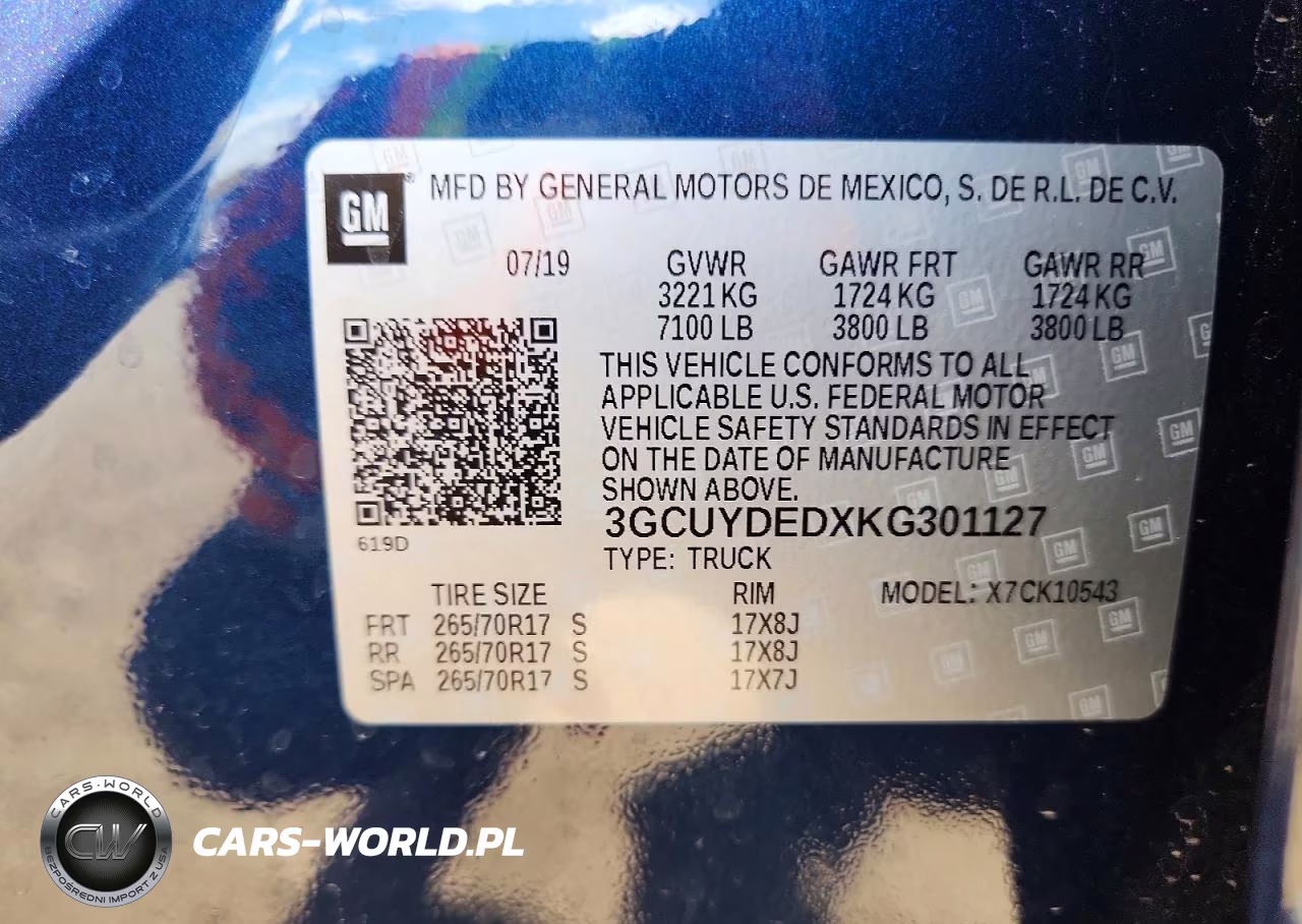 2019 Chevrolet Silverado K1500 Lt VIN:3GCUYDEDXKG301127 - 12
