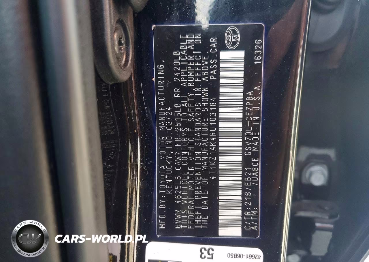 2024 Toyota Camry Trd VIN:4T1KZ1AK4RU103184 - 13