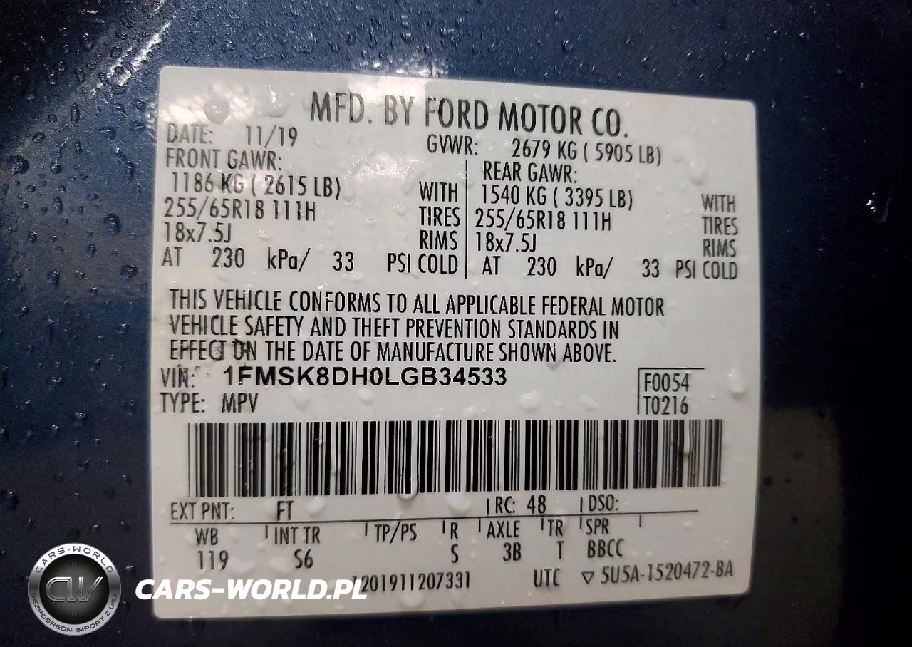2020 Ford Explorer Xlt VIN:1FMSK8DH0LGB34533 - 13