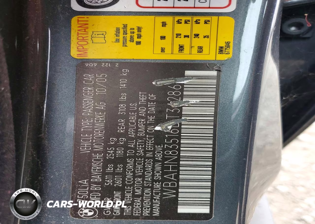 2006 BMW 750 Li VIN:WBAHN83516DT34286 - 12