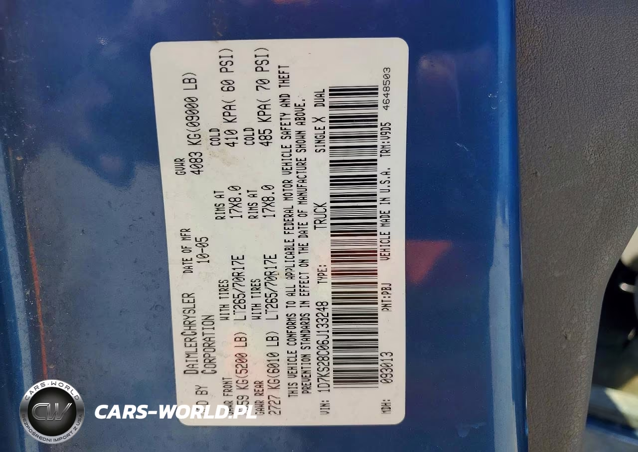 2006 Dodge Ram VIN:1D7KS28C06J133248 - 12