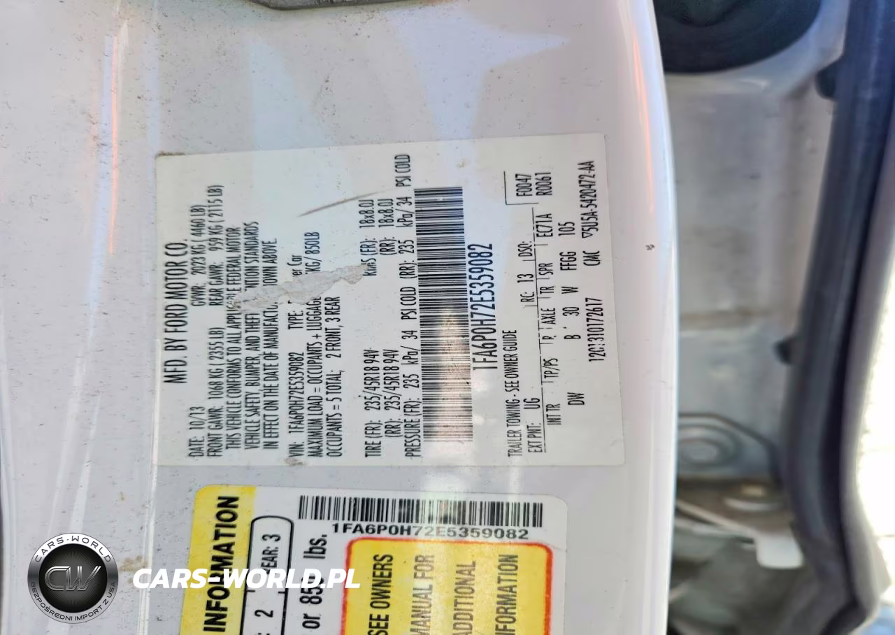 2014 Ford Fusion Se VIN:1FA6P0H72E5359082 - 13