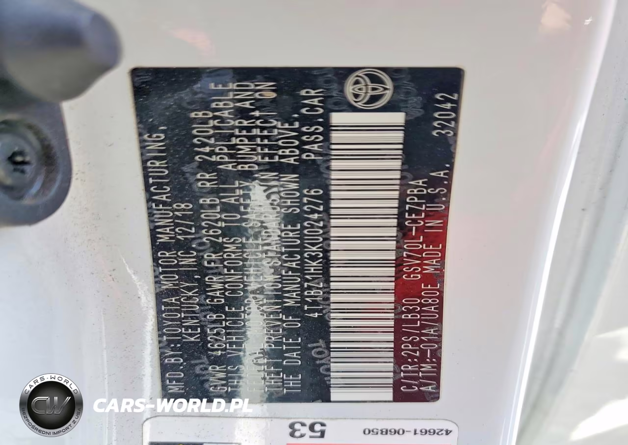 2019 Toyota Camry Xse V6 VIN:4T1BZ1HK3KU024276 - 12