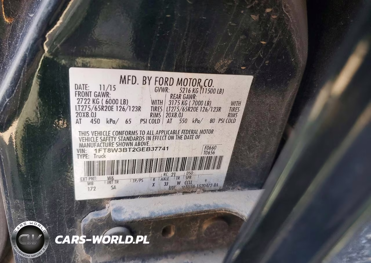 2016 Ford F350 Super Duty VIN:1FT8W3BT2GEB37741 - 12
