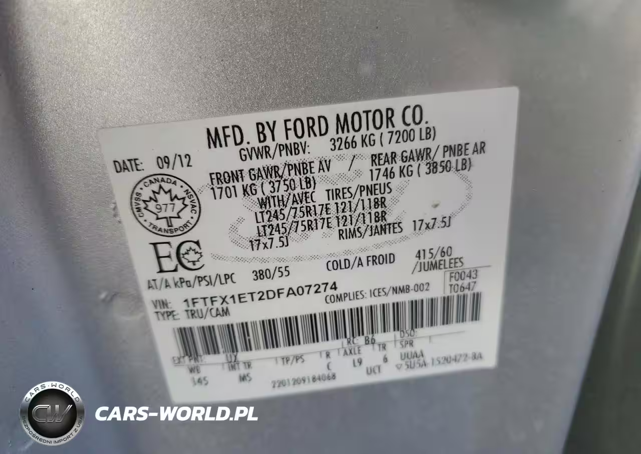 2013 Ford F150 Super Cab VIN:1FTFX1ET2DFA07274 - 12
