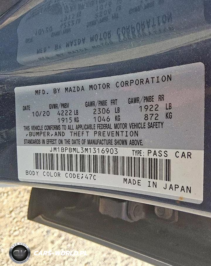 2021 Mazda 3 Premium VIN:JM1BPBML3M1316903 - 13