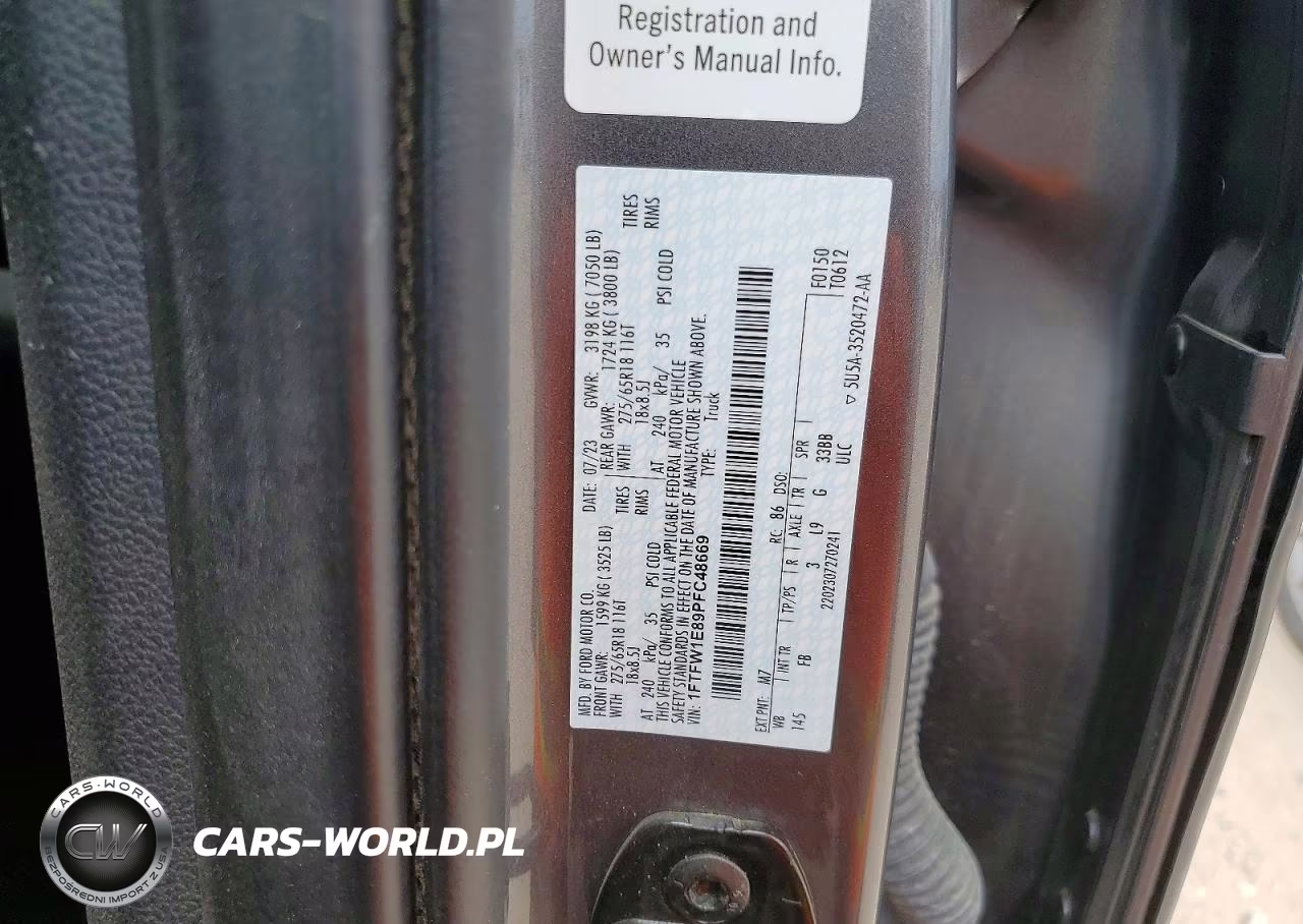 2023 Ford F150 VIN:1FTFW1E89PFC48669 - 12