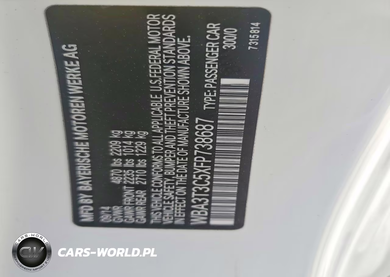 2015 BMW 435 I VIN:WBA3T3C5XFP738687 - 12
