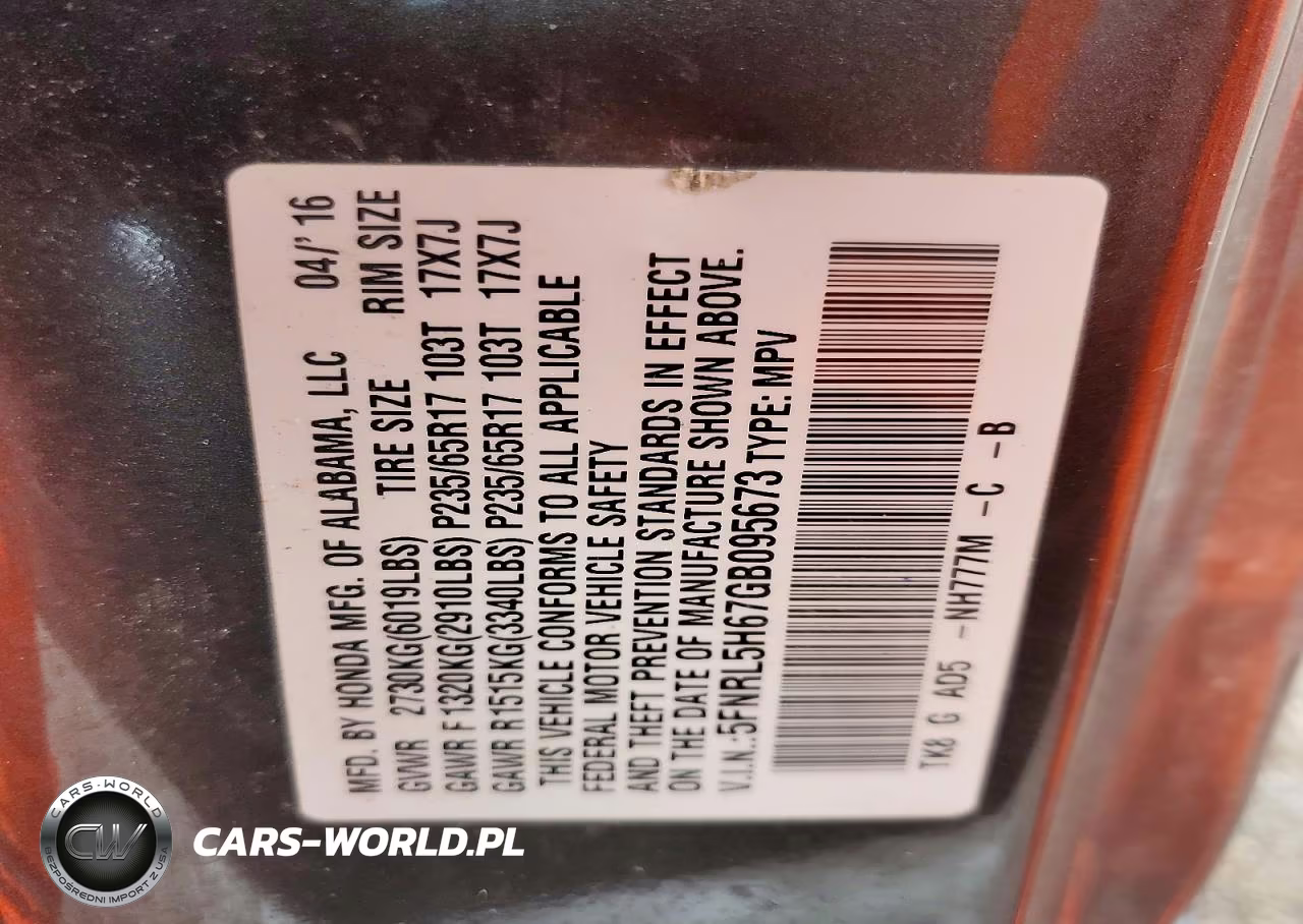 2016 Honda Odyssey Exl VIN:5FNRL5H67GB095673 - 13