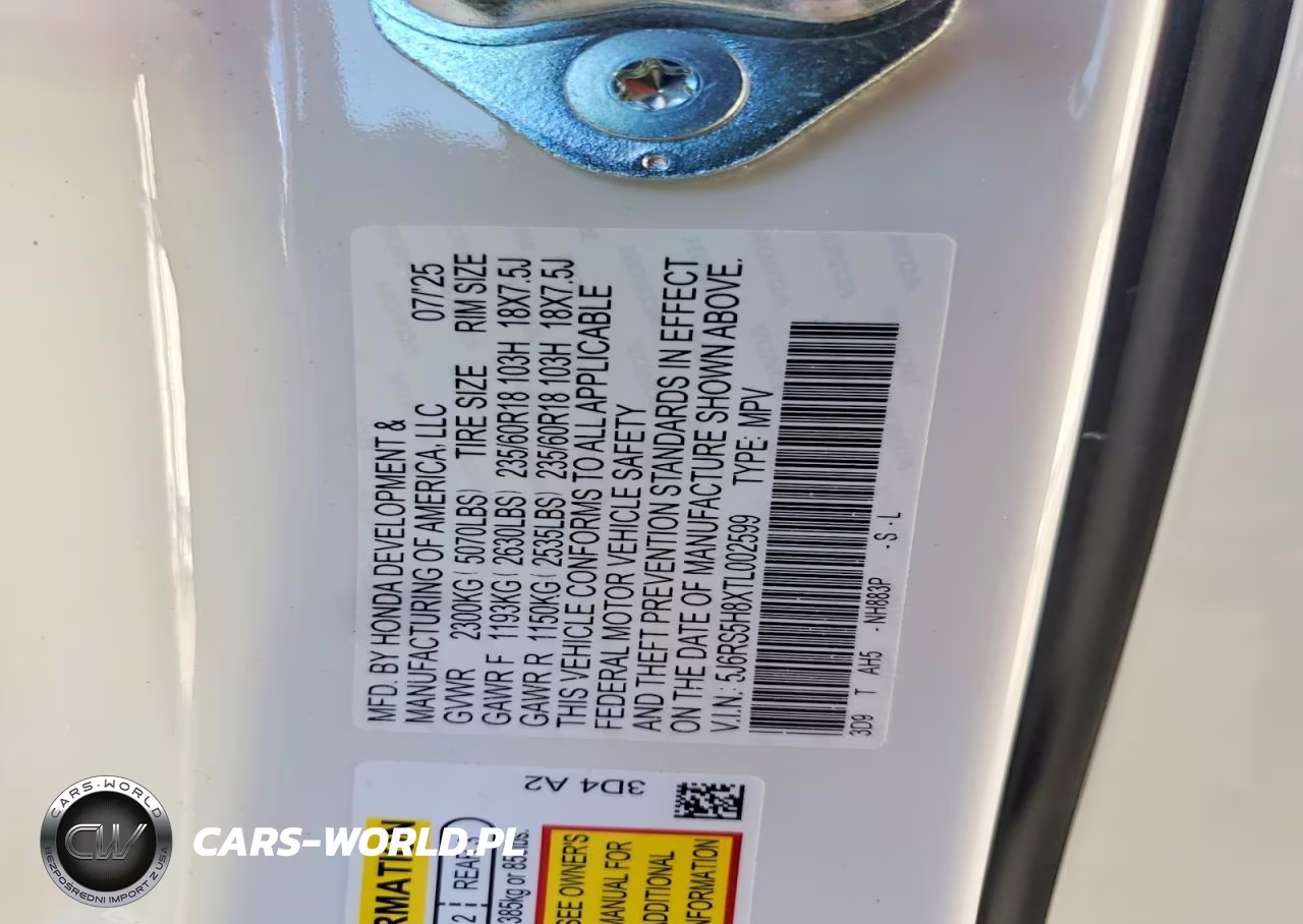2026 Honda Cr-V Sport-L VIN:5J6RS5H8XTL002599 - 13