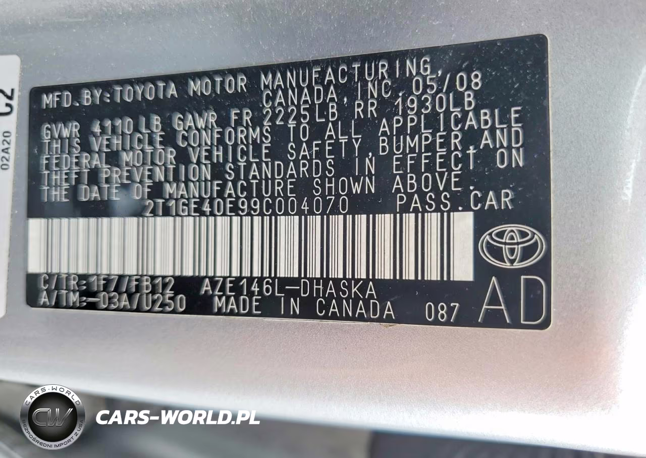 2009 Toyota Corolla Matrix Xrs VIN:2T1GE40E99C004070 - 12