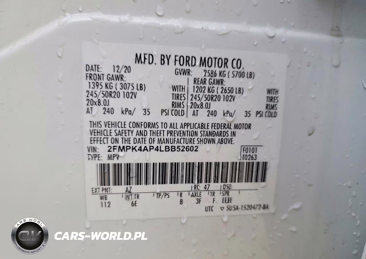 2020 Ford Edge St VIN:2FMPK4AP4LBB52602 - 14