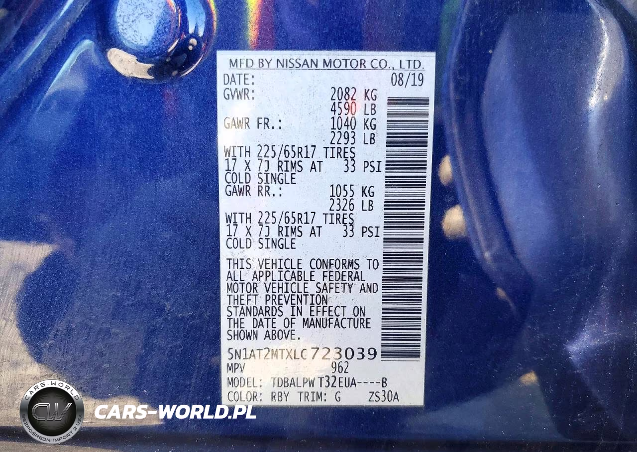 2020 Nissan Rogue S VIN:5N1AT2MTXLC723039 - 13