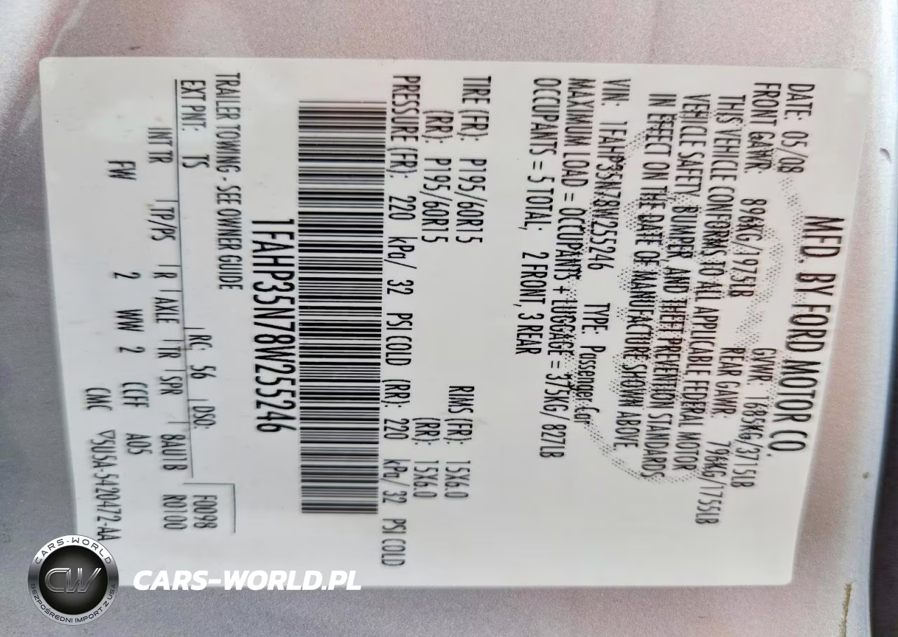 2008 Ford Focus Se VIN:1FAHP35N78W255246 - 12