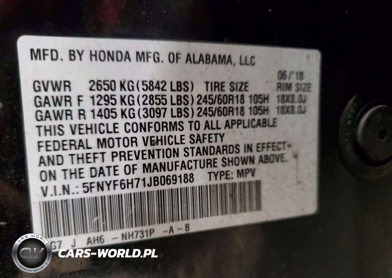2018 Honda Pilot VIN:5FNYF6H71JB069188 - 14