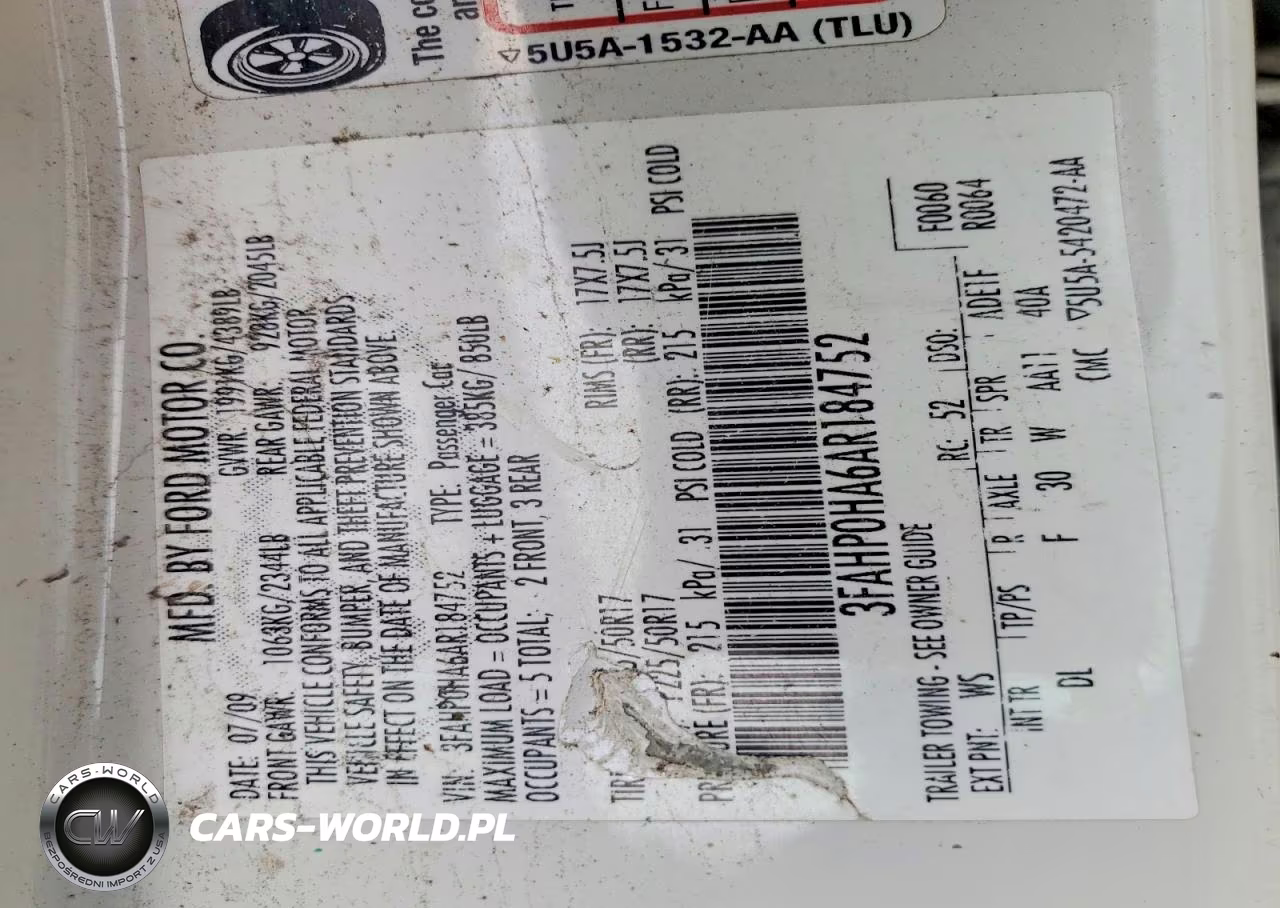 2010 Ford Fusion Se VIN:3FAHP0HA6AR184752 - 12