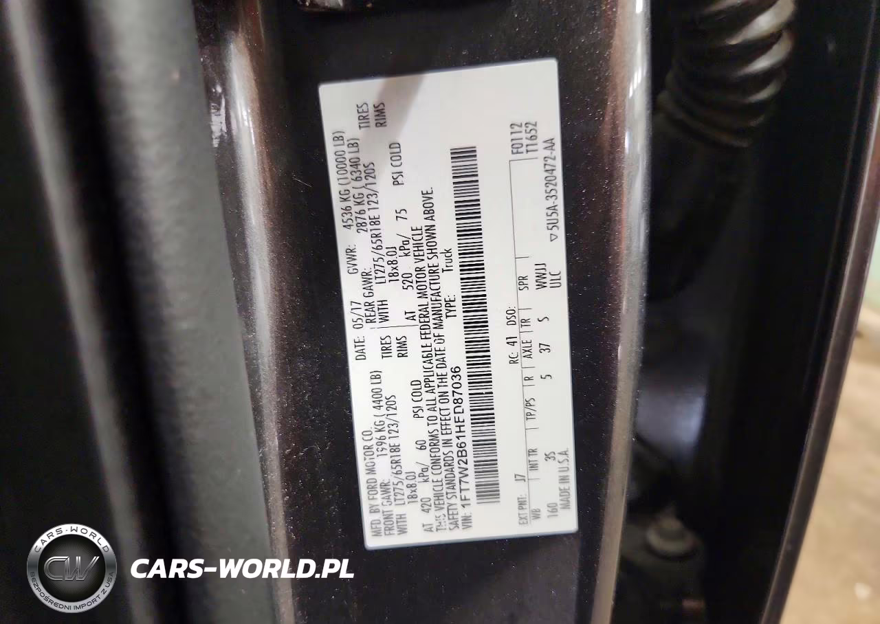 2017 Ford F250 Super Duty VIN:1FT7W2B61HED87036 - 13