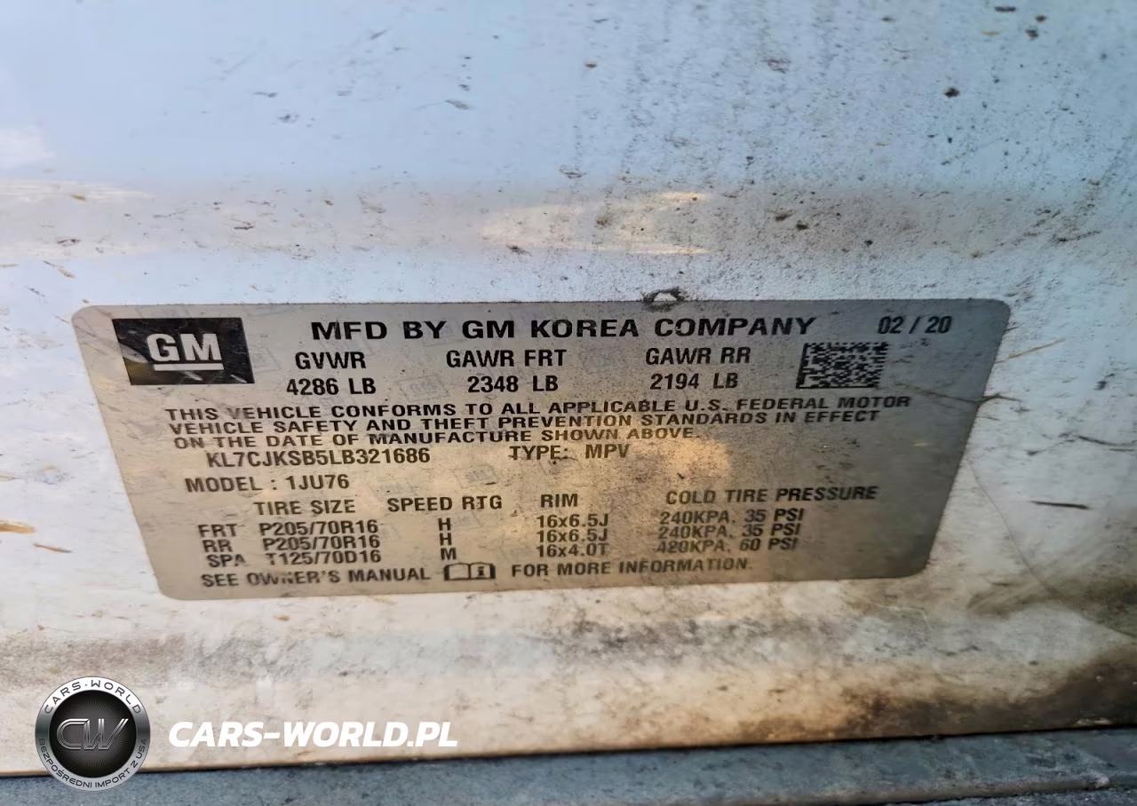 2020 Chevrolet Trax Ls VIN:KL7CJKSB5LB321686 - 13