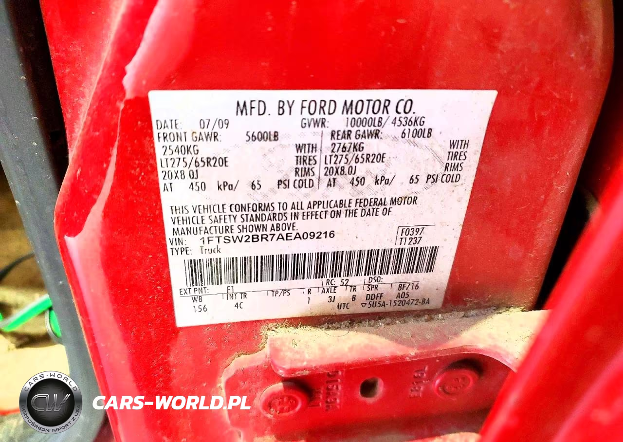 2010 Ford F250 Super Duty VIN:1FTSW2BR7AEA09216 - 12