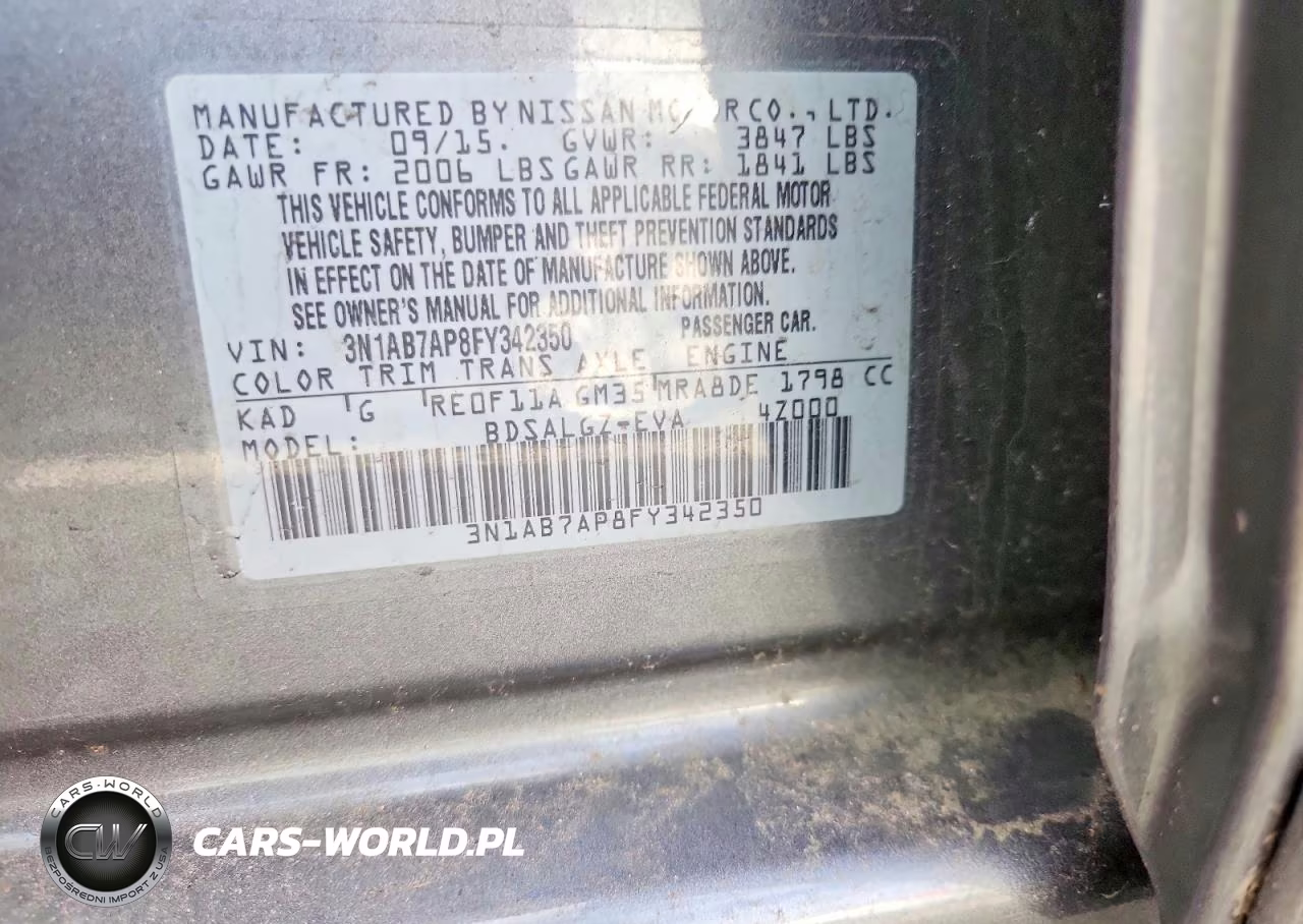 2015 Nissan Sentra Sl VIN:3N1AB7AP8FY342350 - 12