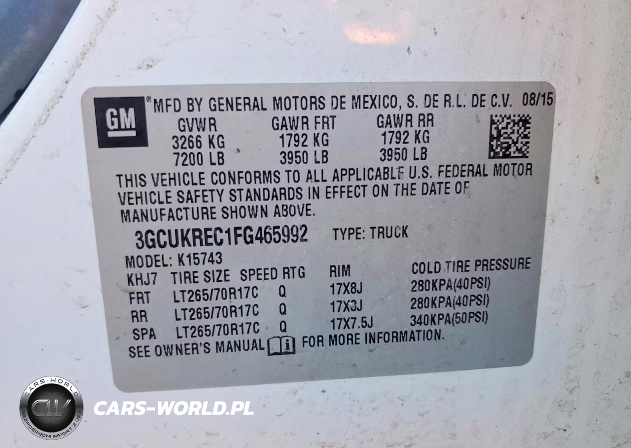 2015 Chevrolet Silverado K1500 Lt VIN:3GCUKREC1FG465992 - 12