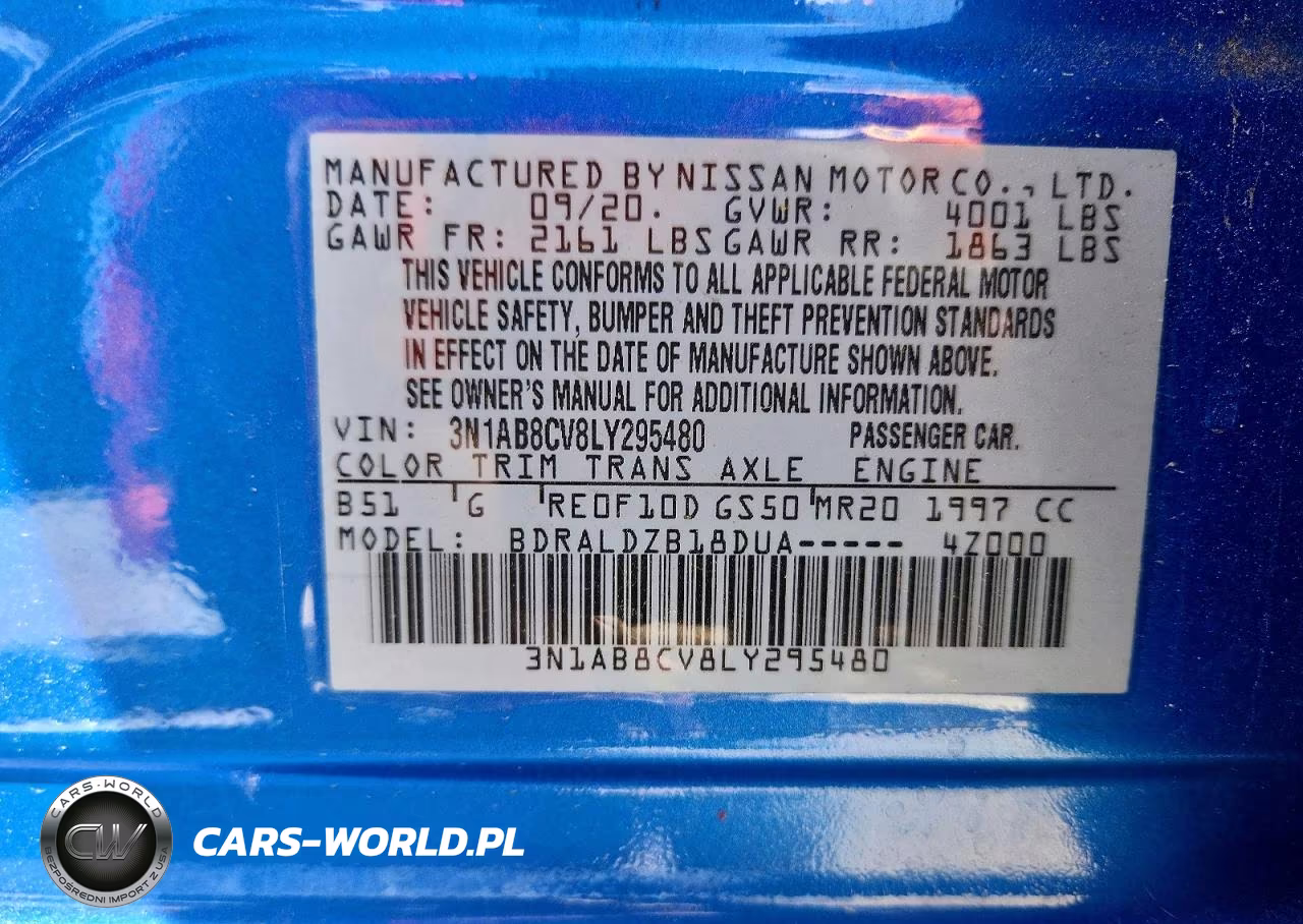 2020 Nissan Sentra Sv VIN:3N1AB8CV8LY295480 - 13