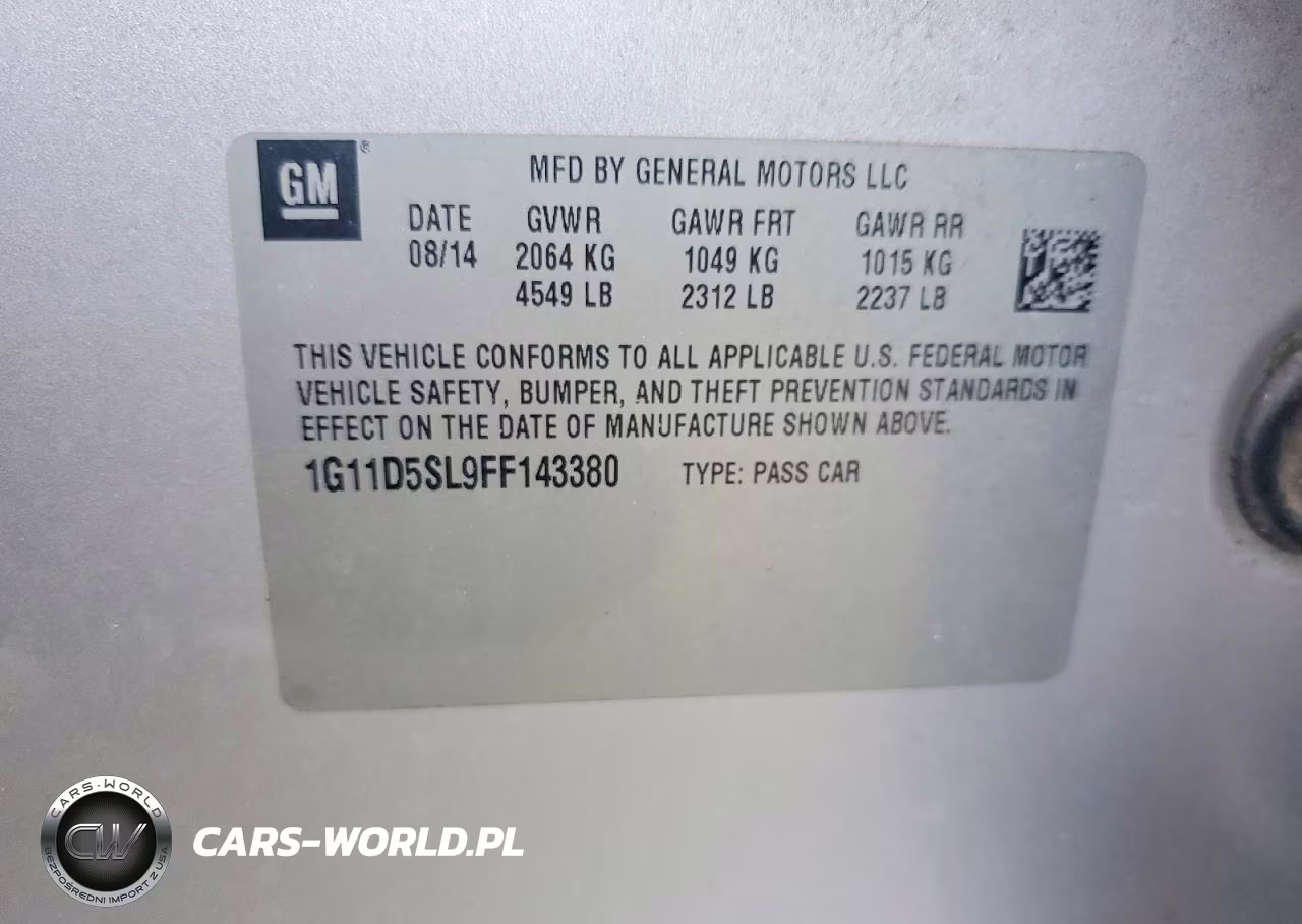 2015 Chevrolet Malibu 2Lt VIN:1G11D5SL9FF143380 - 12
