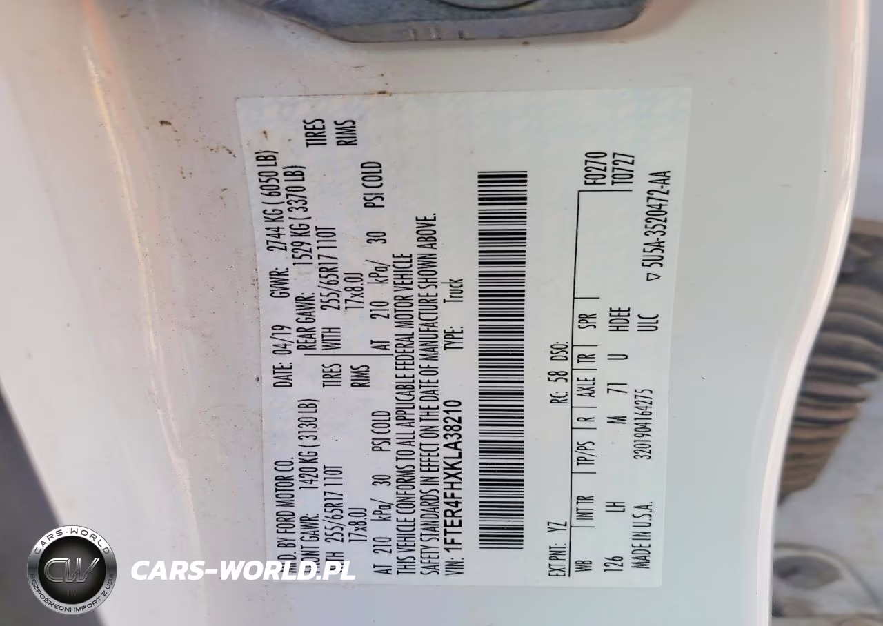 2019 Ford Ranger Xl VIN:1FTER4FHXKLA38210 - 12