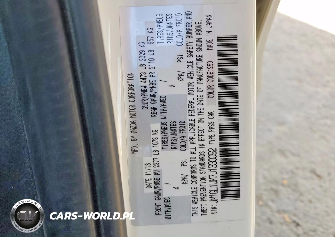 2018 Mazda 6 Sport VIN:JM1GL1UM7J1330092 - 12