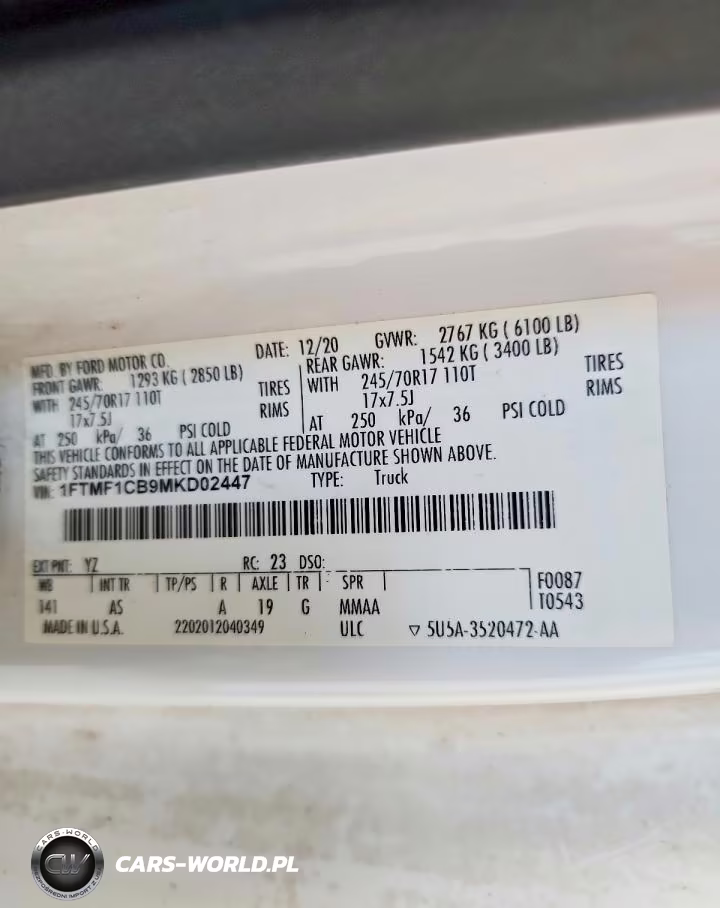 2021 Ford F150 VIN:1FTMF1CB9MKD02447 - 12