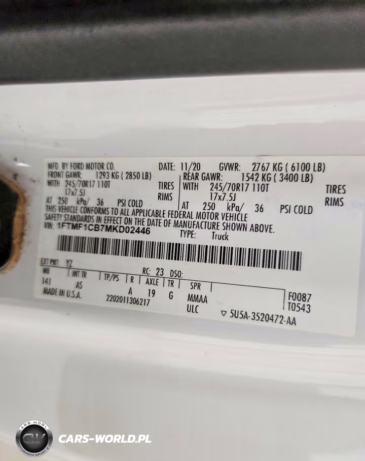 2021 Ford F150 VIN:1FTMF1CB7MKD02446 - 12