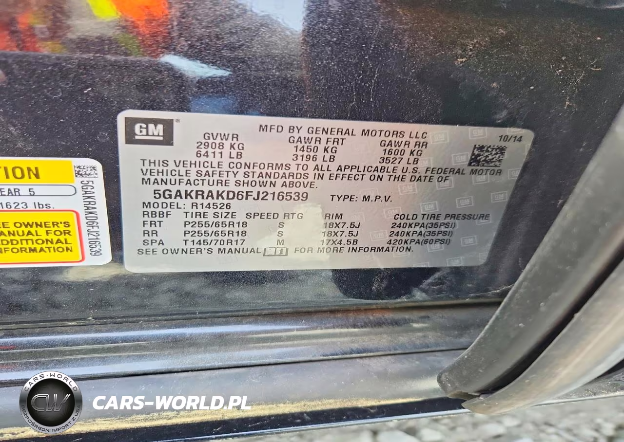 2015 Buick Enclave VIN:5GAKRAKD6FJ216539 - 13