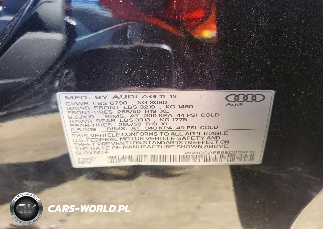 2014 Audi Q7 3.0T Premium VIN:WA1CGAFE9ED010439 - 13