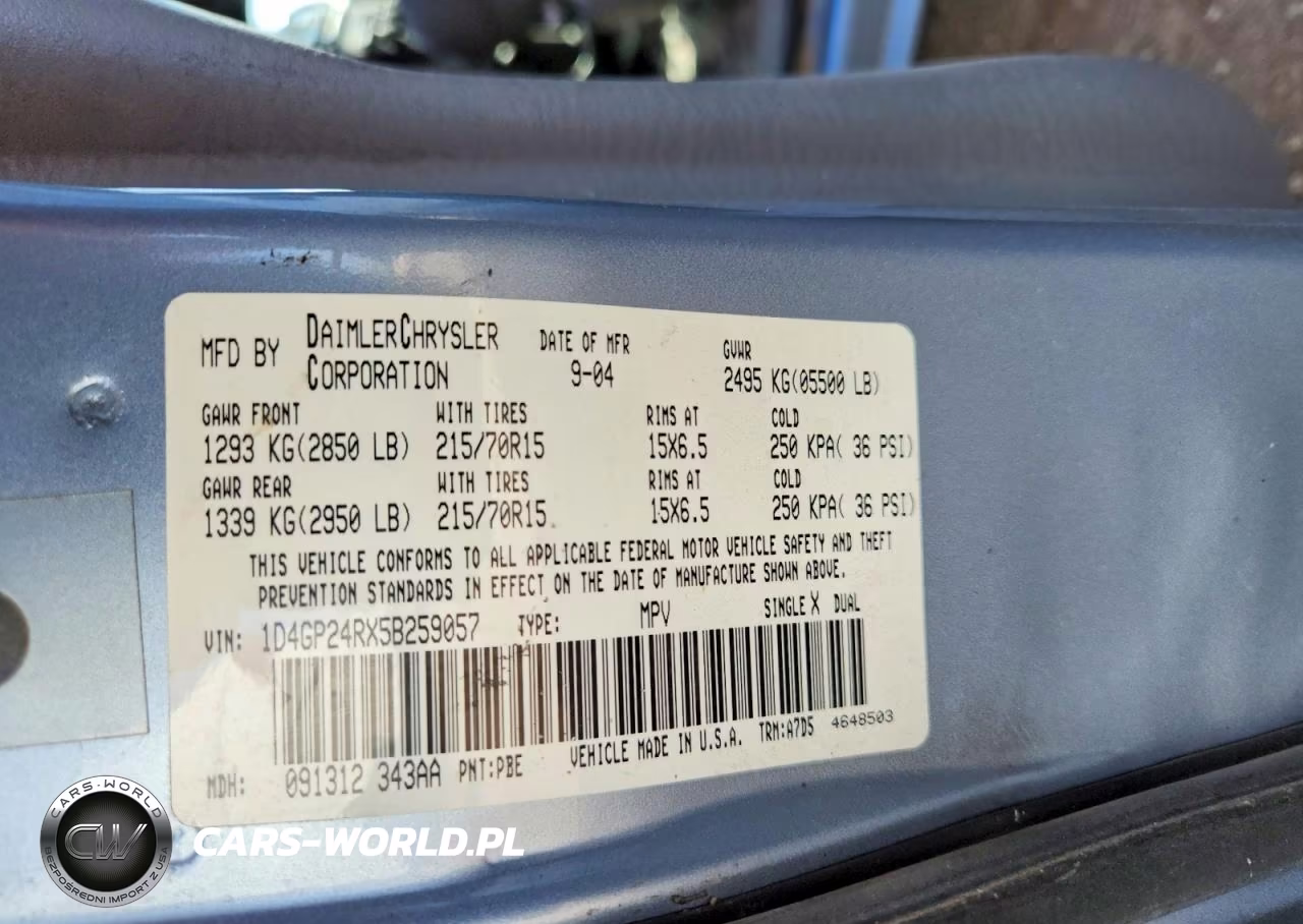 2005 Dodge Grand Caravan Se VIN:1D4GP24RX5B259057 - 13