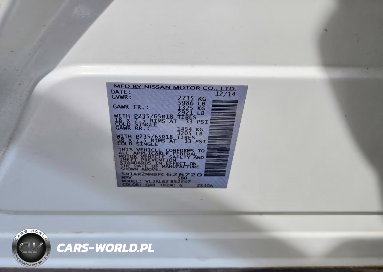 2015 Nissan Pathfinder S VIN:5N1AR2MN8FC626720 - 13