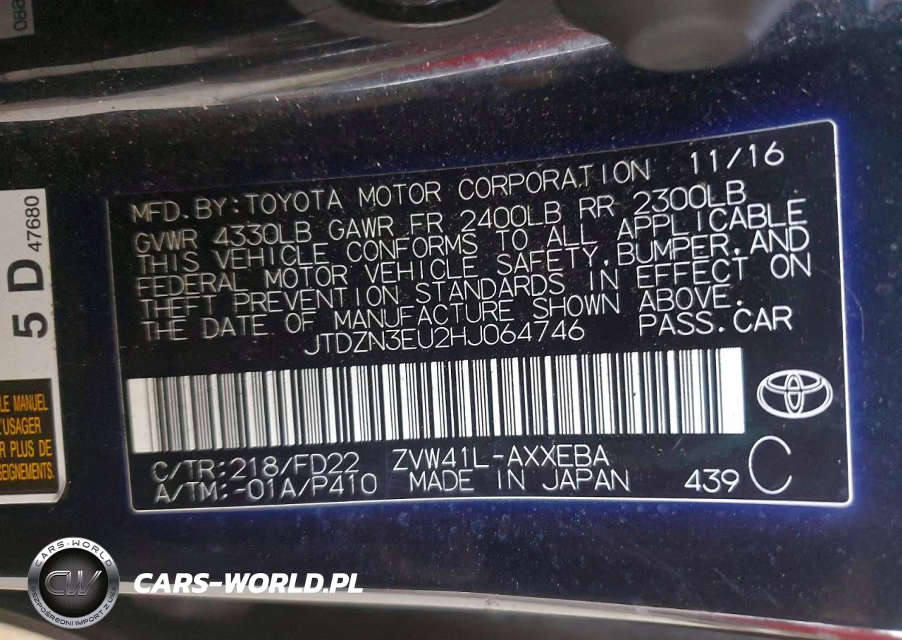 2017 Toyota Prius V Two VIN:JTDZN3EU2HJ064746 - 12